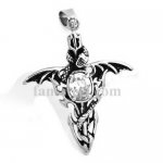 FSP16W12 snake wings cross pendant