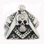 FSR11W03 Antique skull masonic ring