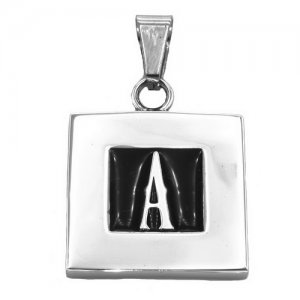 1letterp customized single letter initials pendant