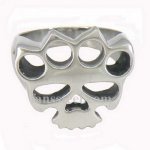 FSR11W47 handcuffs skull outlaw biker Ring 