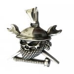 FSP18W82  Cross Spanner Hammer  Skull Pendant