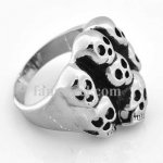 FSR08W45 seven ghost skulls gothic ring