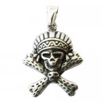 FSP18W80  Cross Bone Skull Pendant