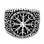 FSR20W92 Helm of Awe Viking Aegishjalmur valknut dot ring
