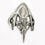 FSR06W86 tribal long tooth Medallion Ring 