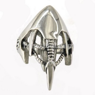 FSR06W86 tribal long tooth Medallion Ring