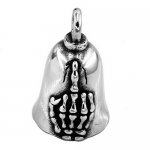 FSP18W04 middle finger hand signal bell biker Pendant