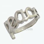 FSR12W68 word peace Ring