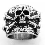 FSR21W11 Cross Bone Skull ring