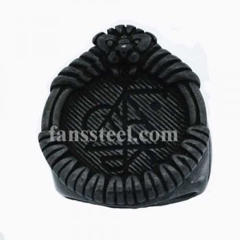 FSR14W39B lion head Aries zodiac sign ring
