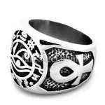 FSR20W24 Egyptian pharaoh eyes jewish cross Ring