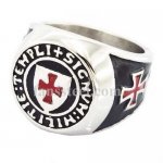 FSR11W86 knights templar red corss ring