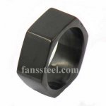 FSR13W51B Hexagon sixangles Square band ring