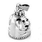 FSP17W94 CROSS BONE SKULL RIDER bell biker Pendant