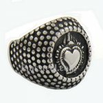 FSR13W55 dot around love heart ring