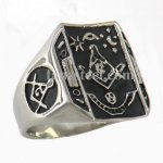 FSR09W76 Aude Vide Tace Masonic Ring 