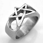 FSR02W40 five pointed Star Pentagram Ring