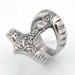 FSR14W99 inscription thors hammer ring