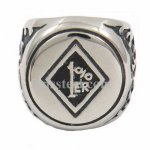 FSR14W38 Diamond shape flame one percenter ring