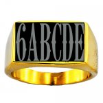 6GBSL Memorial 6 Letters Monogram Ring Customized Initials Ring Personalized Gift