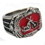 FSR09W88R Eagle hold the motor cycle biker ring