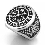 FSR14W75 Helm of Awe Viking valknut ring