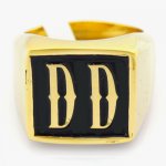 S2GBGL Memorial Initials Ring 2 Letters Name Customized Ring