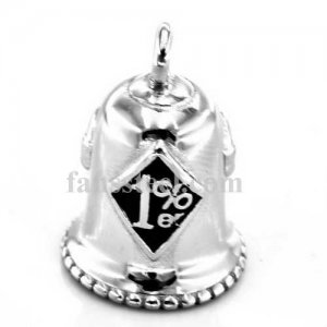 FSP17W92 one percenter skull rider bell biker Pendant