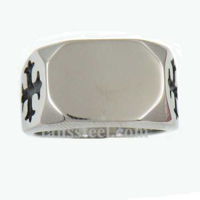 FSR13W50 christ cross band signet ring