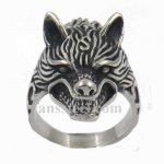 FSR12W06 super S wolf animal ring