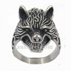 FSR12W06 super S wolf animal ring