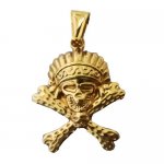 FSP18W81  Cross Bone Skull Pendant
