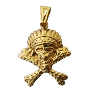 FSP18W81 Cross Bone Skull Pendant