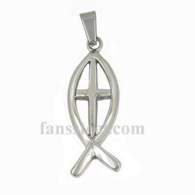 FSP16W81 fish shape jusus cross Pendant