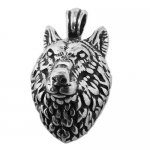 FSP19W27  Wolf Head Pendant