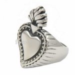 FSR14W19 spade heart ring