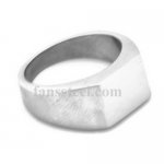 FSR13W21 engravalbe rectangle plain signet ring