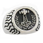 FSR09W96 flame thors hammer ring