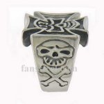 FSR11W36 cross skull evil 13 biker Ring 