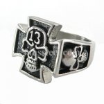 FSR10W40  thirteen skull biker ring