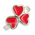 FSR12W61R enamel heart flower love ring