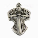 FSP14W92 Skull Cross Geometric Pendant 