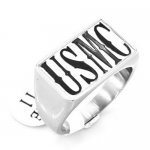 USMC07 custom made 4 letters  ring personalized gift