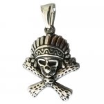 FSP18W80  Cross Bone Skull Pendant