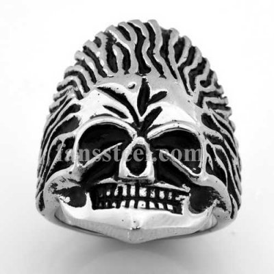 FSR07W92 flame angry Ghost Skull skeleton gothic Ring