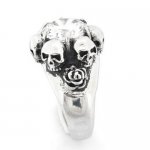 FSR10W05 Skulls rose stone ring 