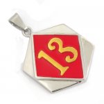 FSP17W25GR number thirteen  biker pendant