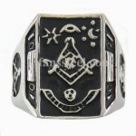 FSR09W76 Aude Vide Tace Masonic Ring