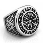 FSR14W75 Helm of Awe Viking valknut ring