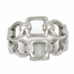 FSR12W02 Square oval rope Chain band Ring 